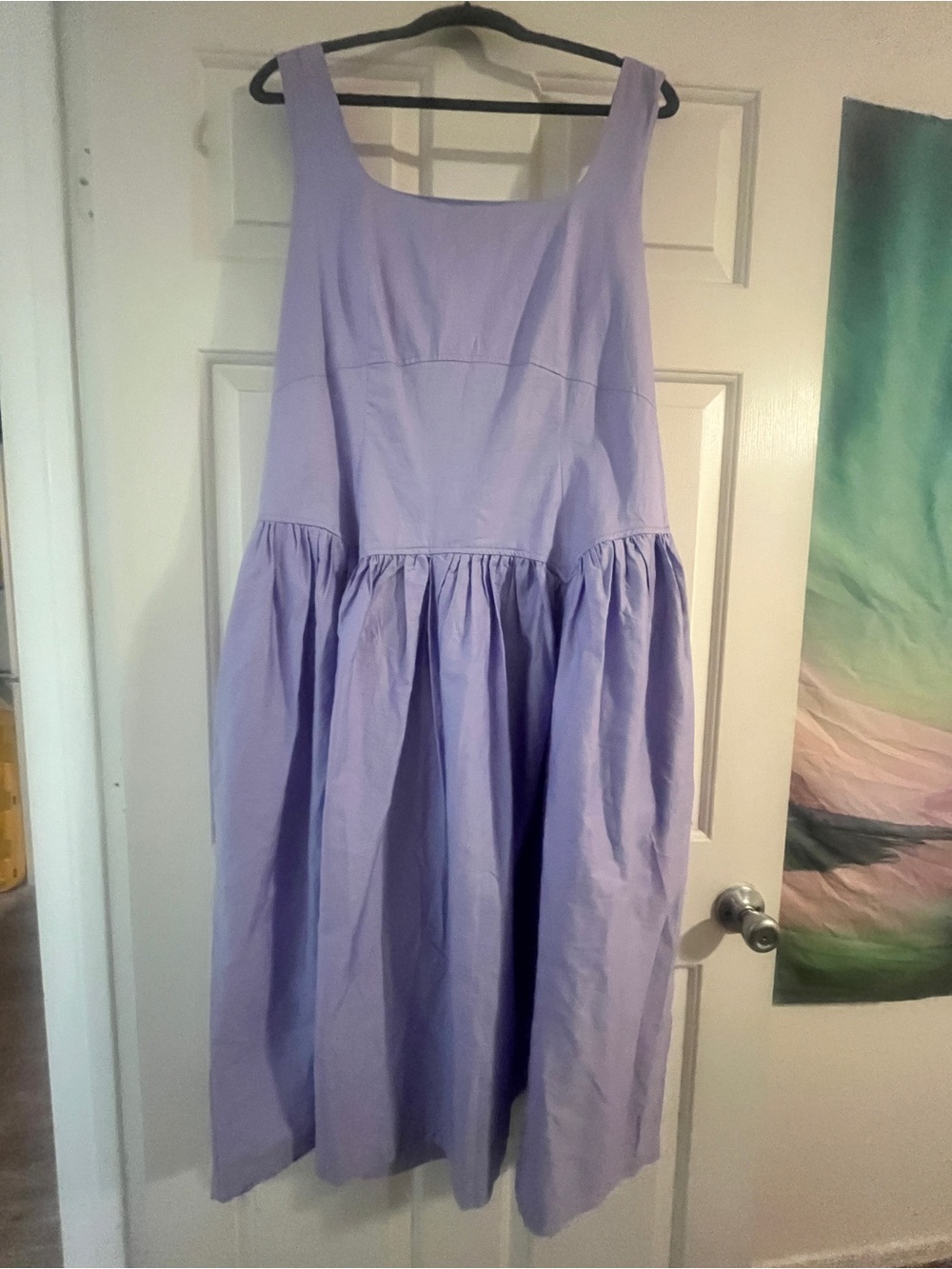 Lavender Sleeveless Maxi Dress with Gathered Skirt